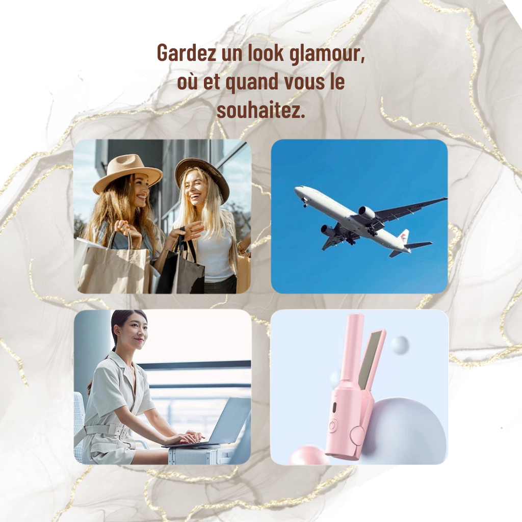 Mini Lisseur Portable Sans Fil – Rechargeable USB & Ultra-Léger