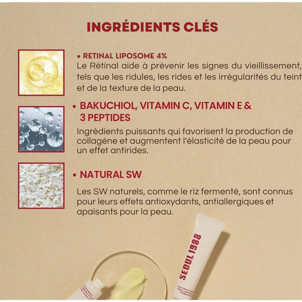 ✨SÉOUL 1988- Sérum & Crème Yeux au Rétinol Liposome 2% + Ginseng noir