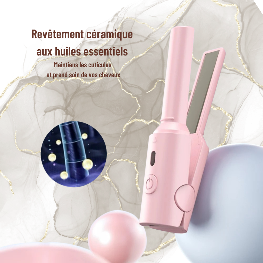 Mini Lisseur Portable Sans Fil – Rechargeable USB & Ultra-Léger