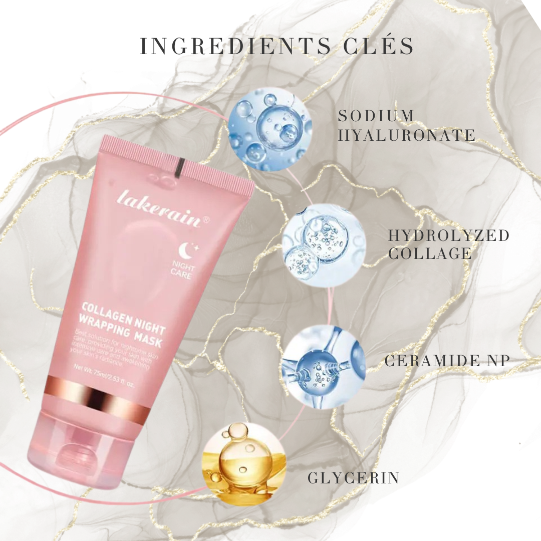 🌙 Masque de Nuit au Collagène – Réveil avec une Peau Hydratée & Lumineuse