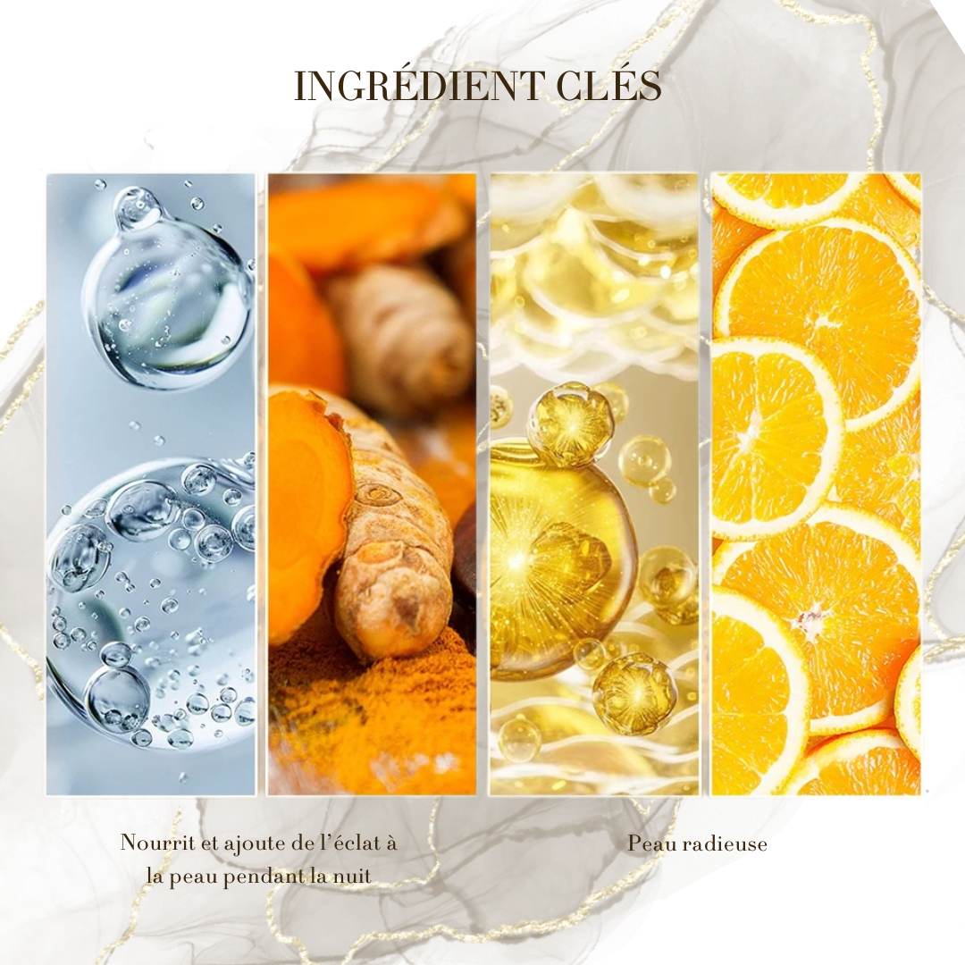 🌙 Masque de Nuit au Curcuma & Collagène – Éclat, Fermeté & Anti-Fatigue