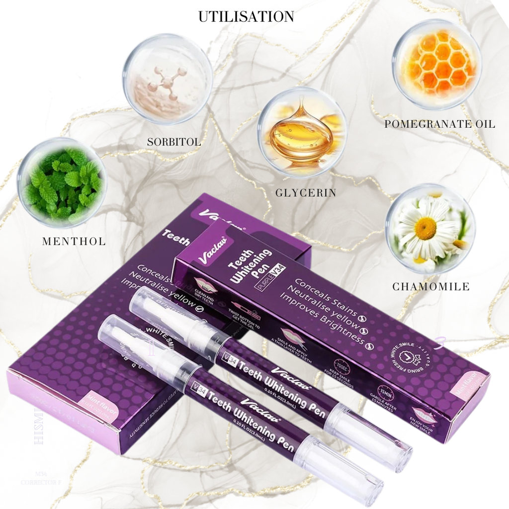 ✨ Stylo Blanchiment Dentaire – Violet