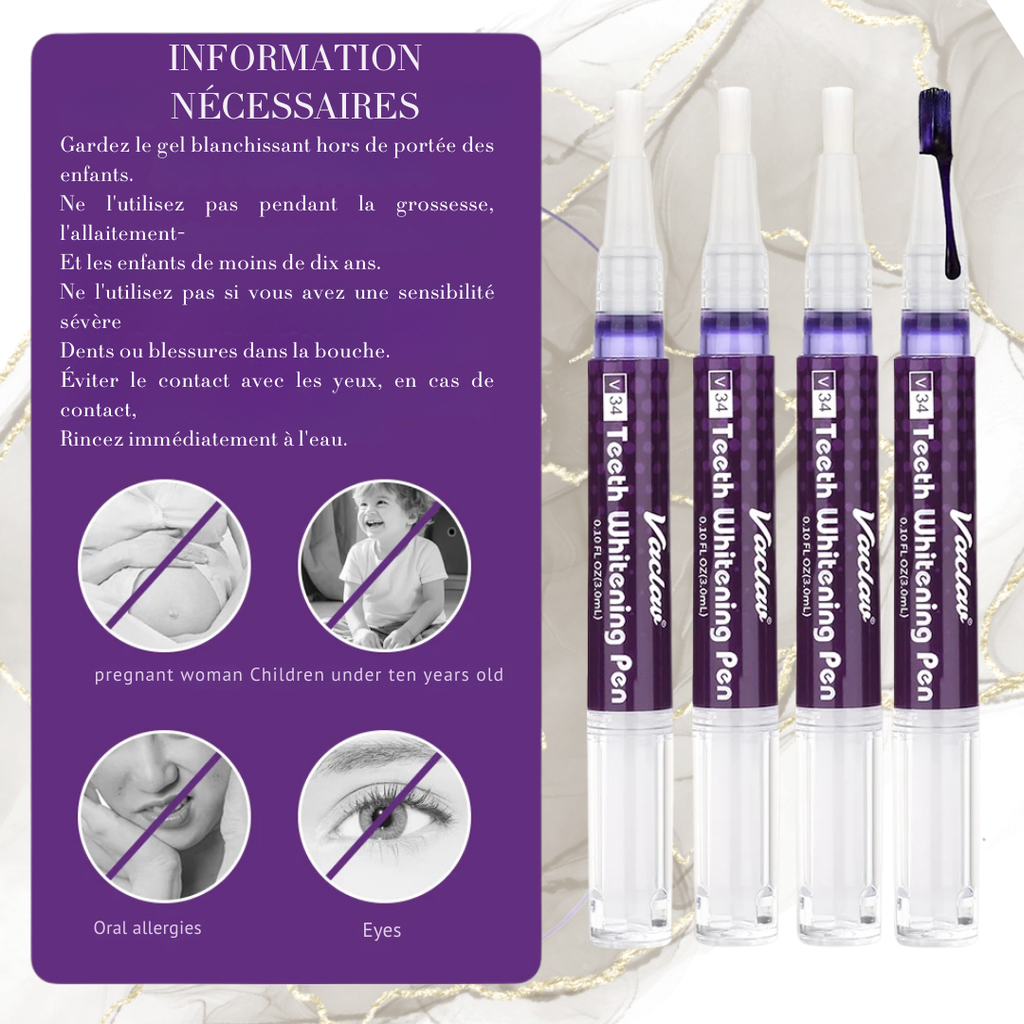✨ Stylo Blanchiment Dentaire – Violet
