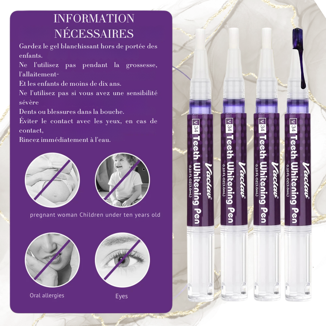✨ Stylo Blanchiment Dentaire – Violet