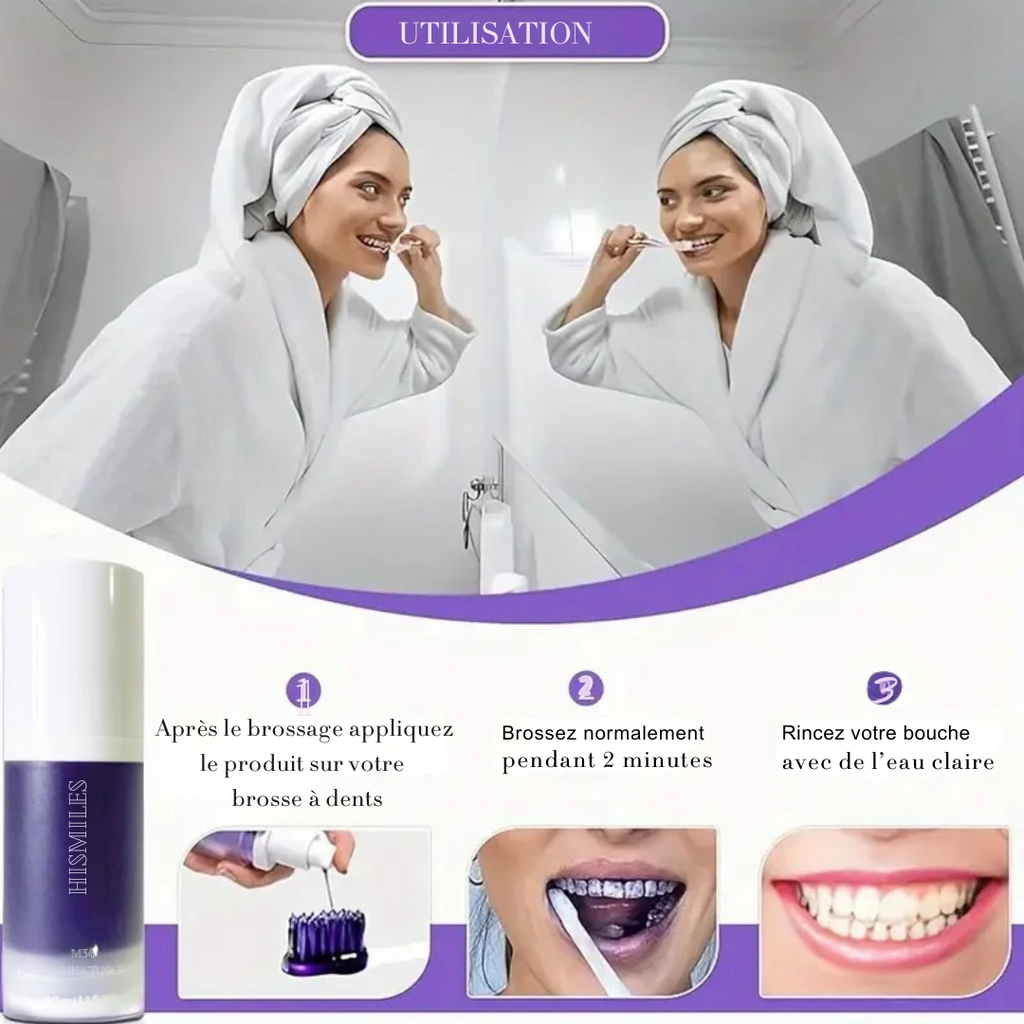 ✨ Sérum Correcteur Violet – Des dents éclatantes en un instant