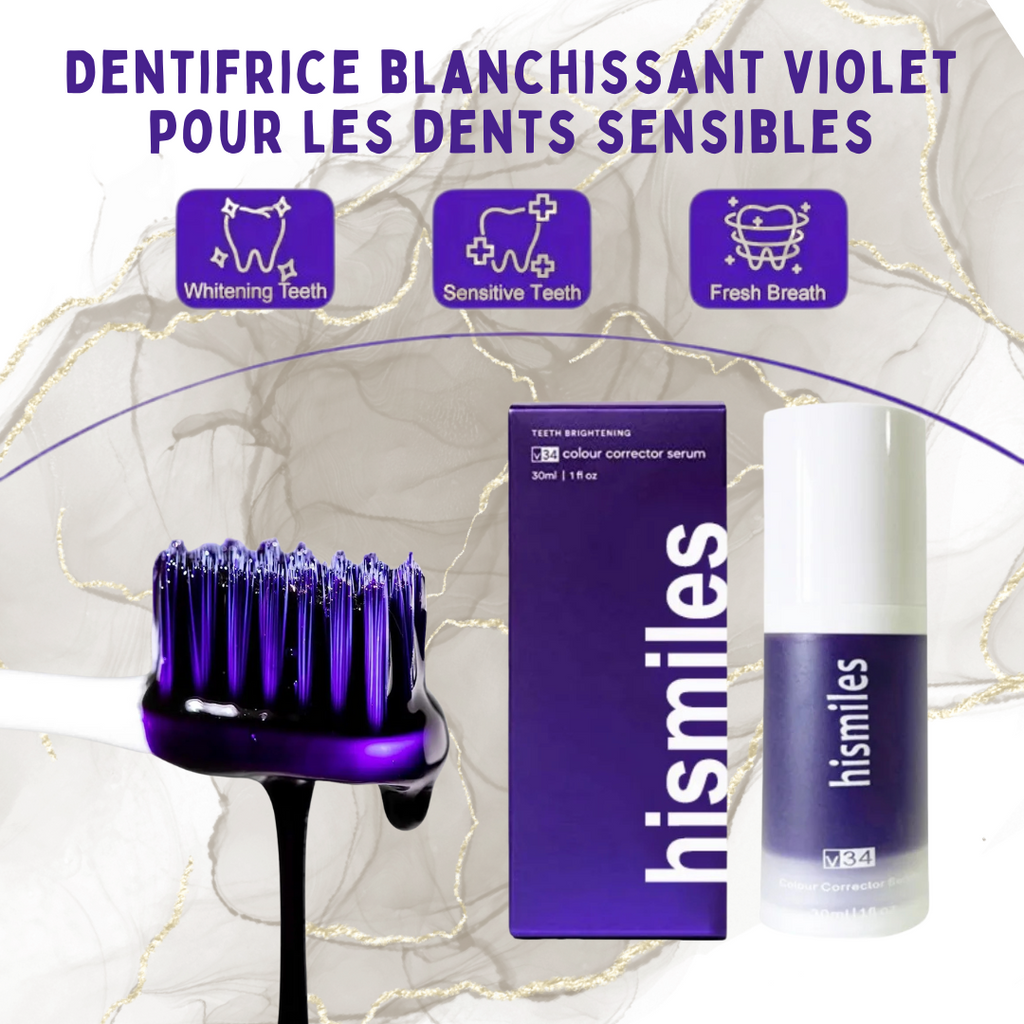 ✨ Sérum Correcteur Violet – Des dents éclatantes en un instant